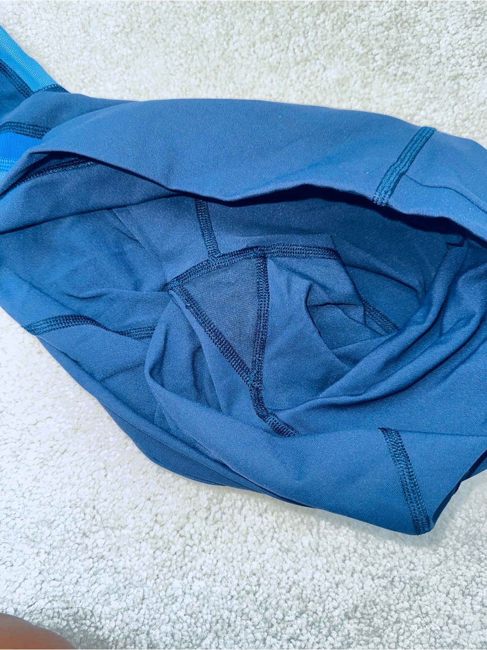 lululemon athletica Navy Leggings with Blue Panels ALL THE RIGHT PLACES - Picture 3 of 4